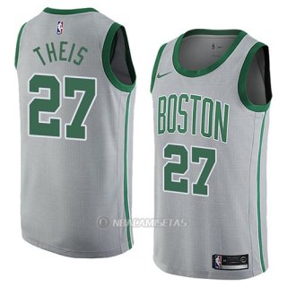 Camiseta Boston Celtics Daniel Theis #27 Ciudad 2018 Gris