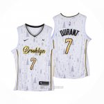 Camiseta Brooklyn Nets Kevin Durant #7 Christmas Blanco