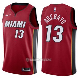 Camiseta Miami Heat Bam Adebayo #13 Statement 2017-18 Rojo