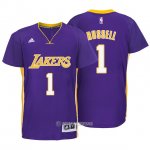Camiseta Manga Corta Los Angeles Lakers Russell #1 Purpura