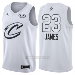 Camiseta All Star 2018 Cavaliers Lebron James #23 Blanco