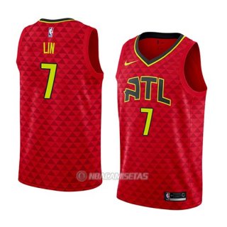 Camiseta Atlanta Hawks Jeremy Lin #7 Statement 2018-19 Rojo