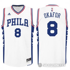 Camiseta Philadelphia 76ers Okafor #8 Blanco
