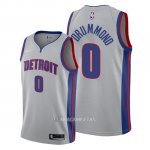 Camiseta Detroit Pistons Andre Drummond #0 Statement Gris