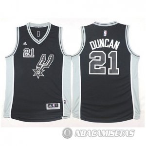 Camiseta San Antonio Spurs Duncan #21 Negro