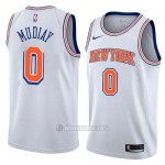 Camiseta New York Knicks Emmanuel Mudiay #0 Statement 2018 Blanco