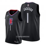 Camiseta Los Angeles Clippers Reggie Jackson #1 Statement 2019-20 Negro