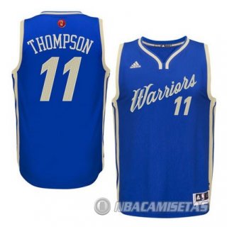 Camiseta Golden State Warriors Thompson Navidad #11 Azul