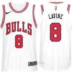 Camiseta Autentico Chicago Bulls Lavine #8 2017-18 Blanco