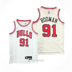 Camiseta Chicago Bulls Dennis Rodman #91 Mitchell & Ness 1996-97 Negro