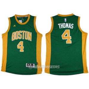 Camiseta Boston Celtics Thomas #4 Verde Phnom Penh