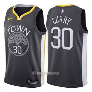 Camiseta Golden State Warriors Stephen Curry Statement #30 2017-18 Gris