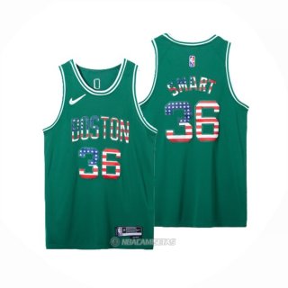 Camiseta Boston Celtics Marcus Smart #36 75th Bandera Edition Verde