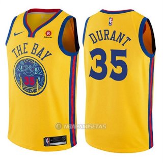 Camiseta Nino Golden State Warriors Kevin Durant #35 Ciudad Amarillo