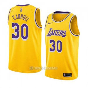 Camiseta Los Angeles Lakers Jeffrey Carroll #30 Icon 2018-19 Oro