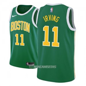 Camiseta Boston Celtics Kyrie Irving #11 Earned 2018-19 Verde