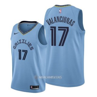 Camiseta Memphis Grizzlies Jonas Valanciunas #17 Statement Azul