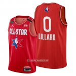 Camiseta All Star 2020 Portland Trail Blazers Damian Lillard #0 Rojo
