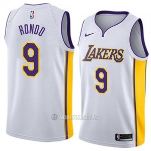 Camiseta Los Angeles Lakers Rajon Rondo #9 Association 2018 Blanco