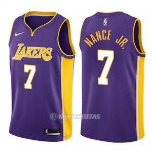Camiseta Los Angeles Lakers Larry Nance Jr. #7 Statement 2017-18 Violeta