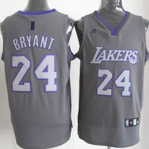 Camiseta Gris Kobe Bryant Los Angeles Lakers #24 Revolution 30