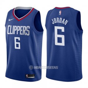 Camiseta Los Angeles Clippers Deandre Jordan #6 Icon 2017-18 Azul