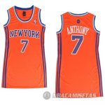 Camiseta Mujer de Anthony New York Knicks #7 Naranja