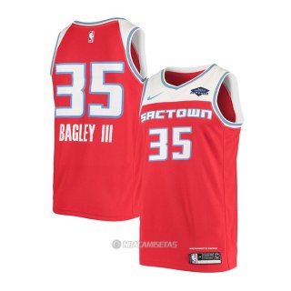 Camiseta Sacramento Kings Marvin Bagley III #35 Ciudad 2019-20 Rojo