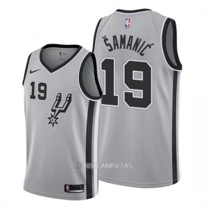Camiseta San Antonio Spurs Luka Samanic #19 Statement 2019-20 Gris