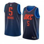 Camiseta Oklahoma City Thunder Markieff Morris #5 Statement 2018 Azul