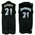 Camiseta retro de Garnett Minnesota Timberwolves #21 Negro