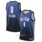 Camiseta All Star 2023 Portland Trail Blazers Damian Lillard #0 Azul