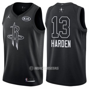 Camiseta All Star 2018 Rockets James Harden #13 Negro