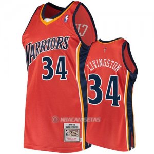 Camiseta Golden State Warriors Shaun Livingston #34 2009-10 Hardwood Classics Naranja