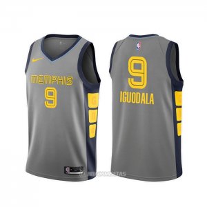 Camiseta Memphis Grizzlies Andre Iguodala #9 Ciudad 2019-20 Gris