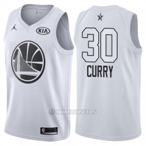 Camiseta All Star 2018 Warriors Stephen Curry #30 Blanco