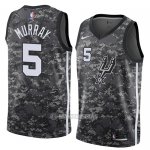 Camiseta San Antonio Spurs Dejounte Murray #5 Ciudad 2018 Gris
