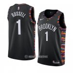 Camiseta Brooklyn Nets D'angelo Russell #1 Ciudad 2018-19 Negro