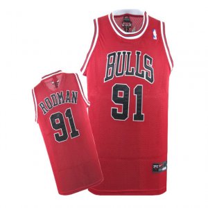 Camiseta Chicago Bulls Rodman #91 Rojo