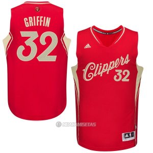 Camiseta Los Angeles Clippers Griffin Navidad #32 Rojo