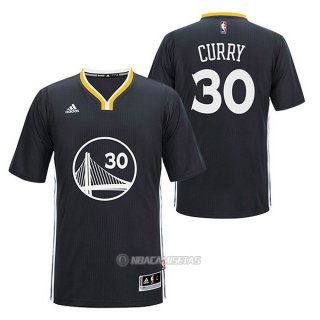 Camiseta Autentico Manga Corta Golden State Warriors Curry N0 30 Negro