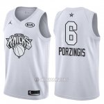 Camiseta All Star 2018 New York Knicks Kristaps Porzingis #6 2017-18 Blanco