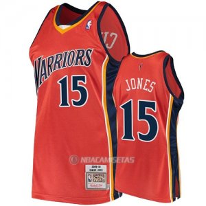Camiseta Golden State Warriors Damian Jones #15 2009-10 Hardwood Classics Naranja