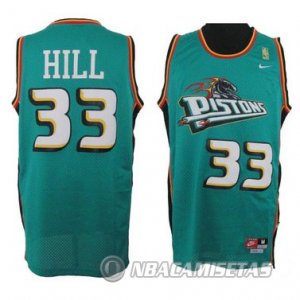 Camiseta Detroit Pistons Hill #33 Verde