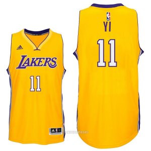 Camiseta Lakers Yi Los Aficionados Edicion #11 Amarillo
