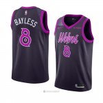 Camiseta Minnesota Timberwolves Jerryd Bayless #8 Ciudad 2018-19 Violeta