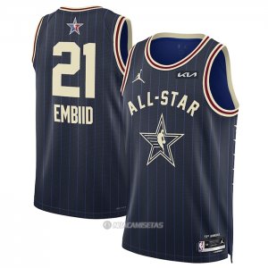 Camiseta All Star 2024 Philadelphia 76ers Joel Embiid #21 Azul