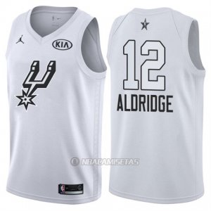 Camiseta All Star 2018 Spurs Lamarcus Aldridge #12 Blanco