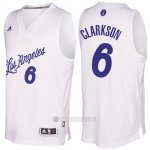 Camiseta Navidad Los Angeles Lakers Jordan Clarkson #6 Blanco