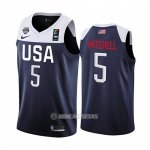 Camiseta USA Donovan Mitchell #5 2019 FIBA Basketball World Cup Azul